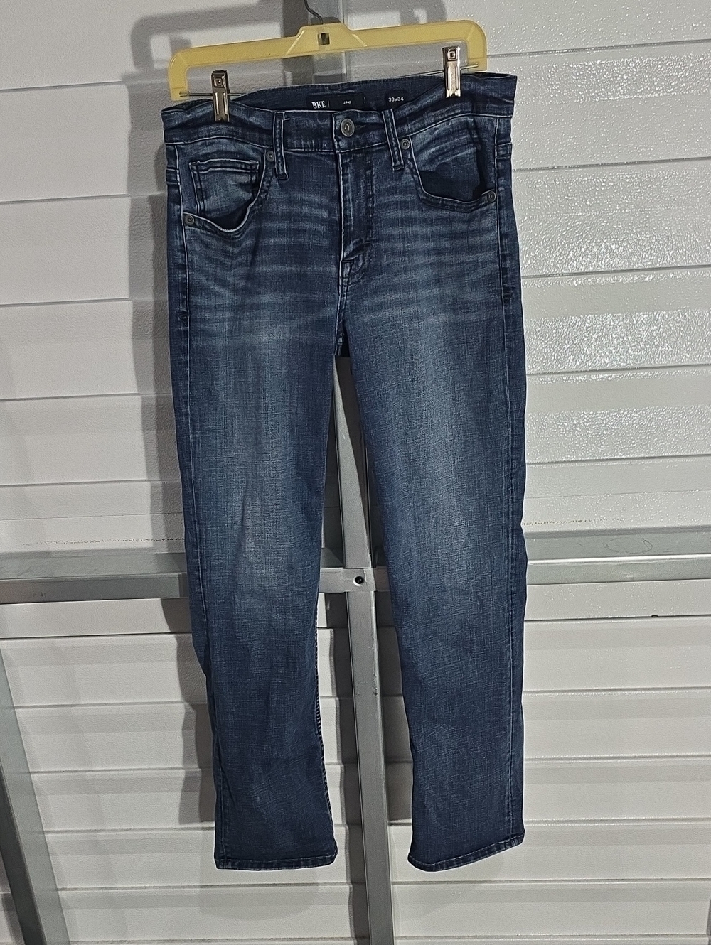 BKE Men's Straight Jeans in Dark Blue Wash Size 33 X 34
